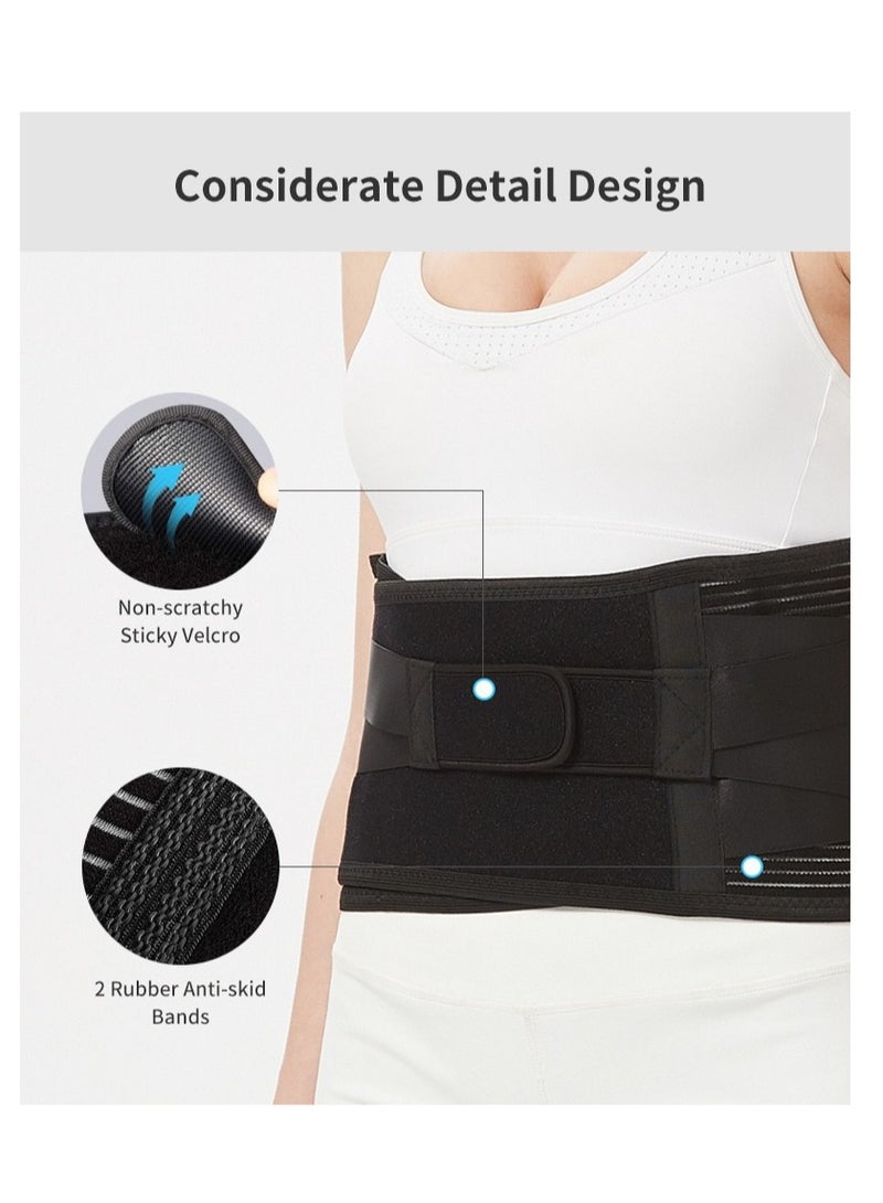 Beauenty Air Mesh Back Brace for Men Women Lower Back Pain Relief, Adjustable Back Support Belt for Work, Anti-skid Lumbar Support for Sciatica Scoliosis (Large(Waist:44-53)) - Image 4