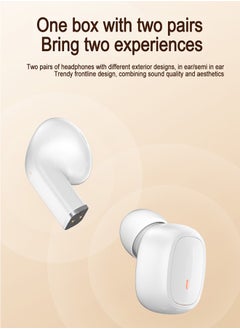 Generic New wireless TWS Bluetooth headphones with low latency, designed for couples, combining long-stem semi-in-ear and bean-style earbuds in one, featuring a digital display function  - Image 3