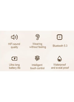 Generic New wireless TWS Bluetooth headphones with low latency, designed for couples, combining long-stem semi-in-ear and bean-style earbuds in one, featuring a digital display function  - Image 2