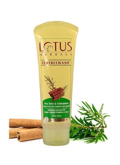 LOTUS HERBALS Teatreewash Tea Tree & Cinnamon Anti-Acne Oil Control Face Wash  - Image 1