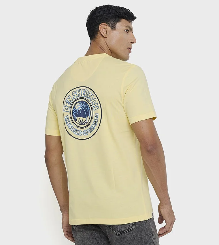 Ben Sherman  Ben Sherman Men's Crew Neck Short Sleeve Graphic T-Shirt for Men | Best Price UAE
