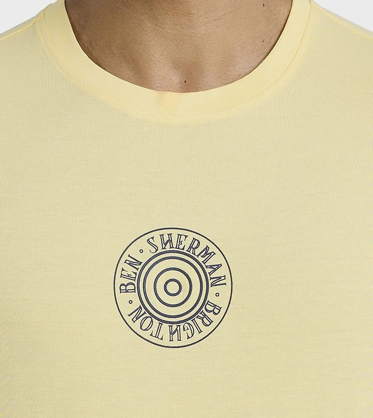 Ben Sherman  Ben Sherman Men's Crew Neck Short Sleeve Graphic T-Shirt for Men | Best Price UAE