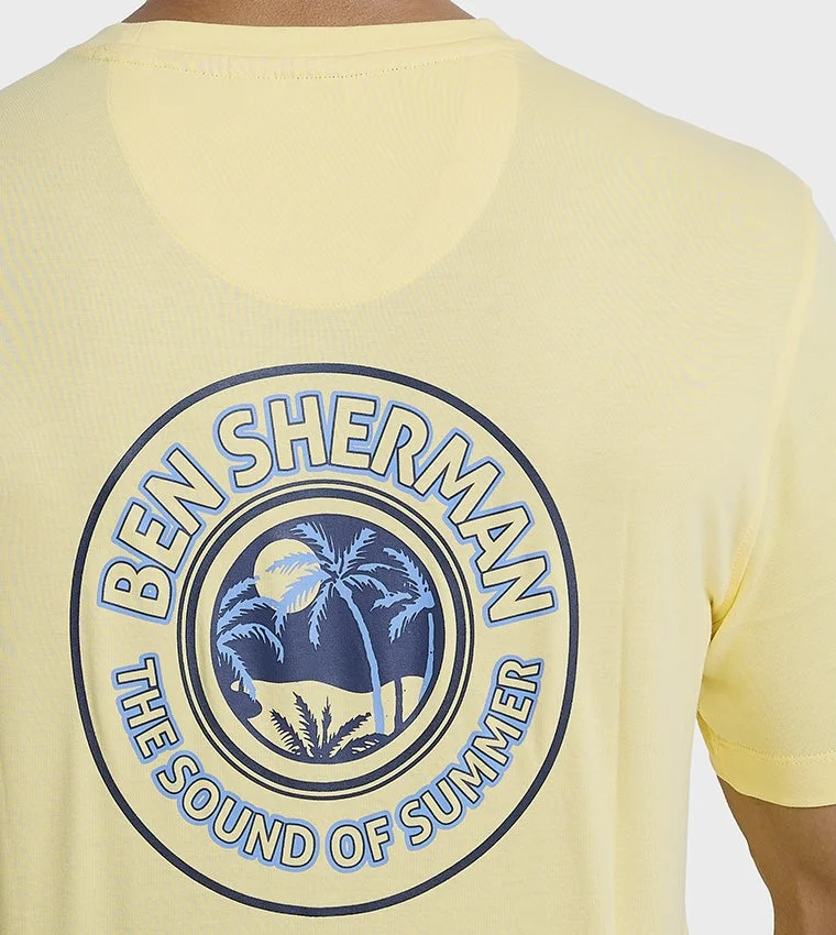 Ben Sherman  Ben Sherman Men's Crew Neck Short Sleeve Graphic T-Shirt for Men | Best Price UAE