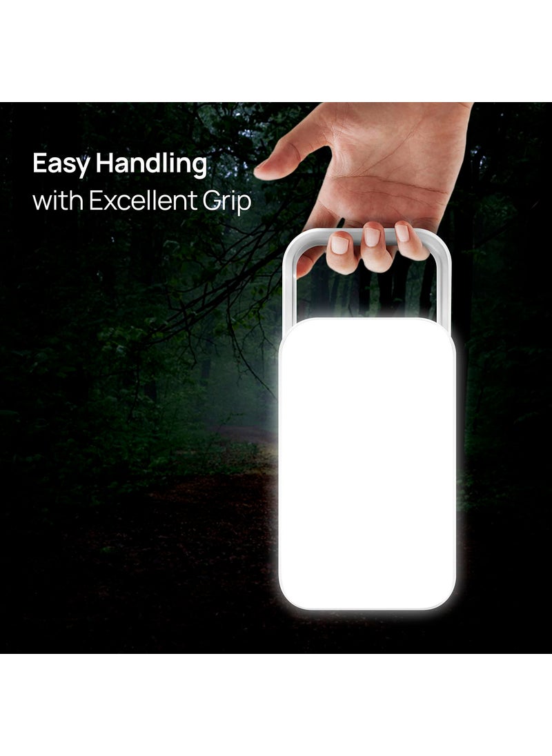 wipro Safari Emergency Rechargeable Led Lantern with 7200 Mah Battery 122 Individual Led Lights Brightness Control Feature in Built Mobile Charging Point15 Watt Pack of 1 White