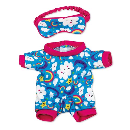 Casdon MINI BuildABear Workshop Night Time Onesie Toy Clothes Pack 4 MixandMatch Toy Outfits Includes Pajamas Cute Hoodies Summer Styles For Kids Aged 3 Suitable for 9 MINI Bears ONLY - Image 1