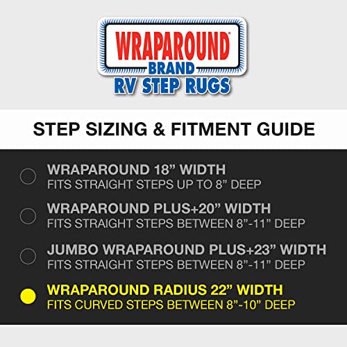 Prest-O-Fit - 784940 3-Pack 2-4049 Wraparound Radius RV Step Rug Black 22 in. Wide - Image 4