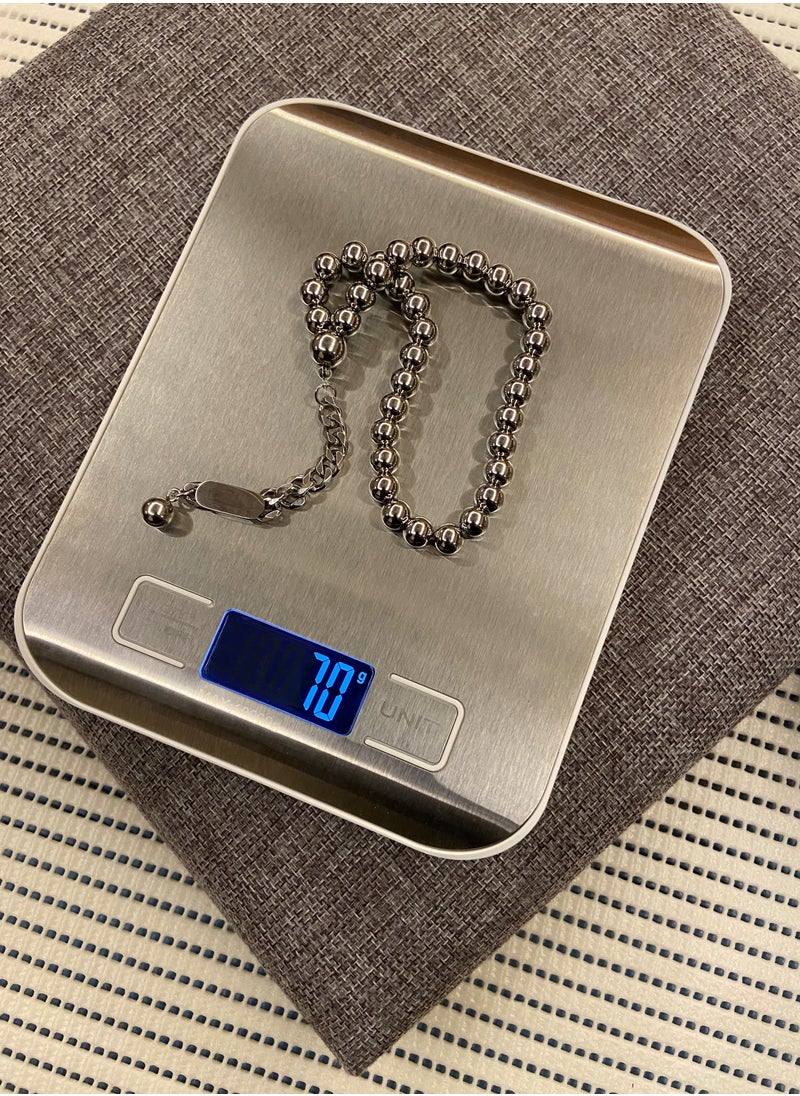 JewelryJo - High Quality Stainless Steel Prayer Beads For Men 35 Beads Size 8mm - Image 1