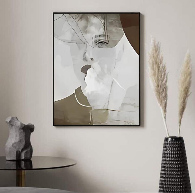 Marktna Canvas Wall Art Arab Girl Design with Hollow Frame (120x80) 1 Piece - Image 2