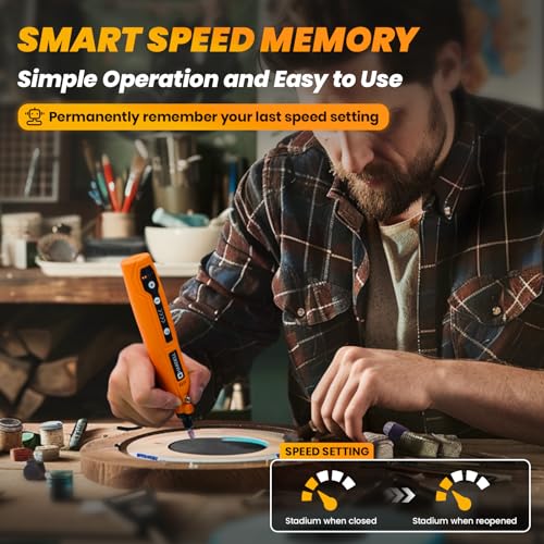 HARDELL Mini Cordless Rotary Tool, 5-Speed and USB Charging Rotary Tool Kit with 69 Accessories, Multi-Purpose 3.7V Power Rotary Tool for Sanding, Polishing, Drilling, Etching, Engraving, DIY Crafts - Image 4