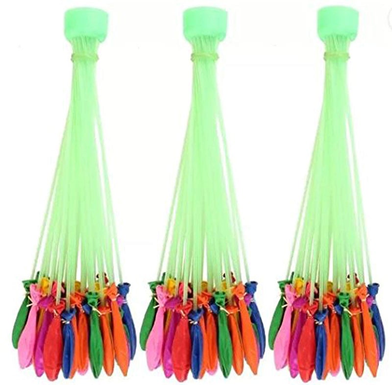 oramsa self sealing Fill 333 Magic Water Balloons per Minute Holi Battle Bombs (9 Bunch with 37 each ie 333 Balloons - Great Holi Festival And Outdoor Water Sports Fun! (FREE TAP Nozzel) - Image 2