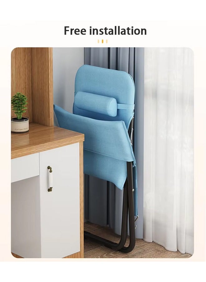 Lazy Chair with Ottoman, Modern Lounge Accent Chair with Armrests and a Side Pocket, Leisure Upholstered Sofa Chair Reading Chair with Footrest for Small Space, Corner Chair,Reclining Camping Lounge Chair w/Removable Cushion,Reclining Patio Chairs Folding Recliner for Indoor and Outdoor