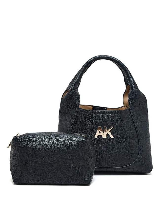 Anne Klein Monogram PU Hobo Bag Set