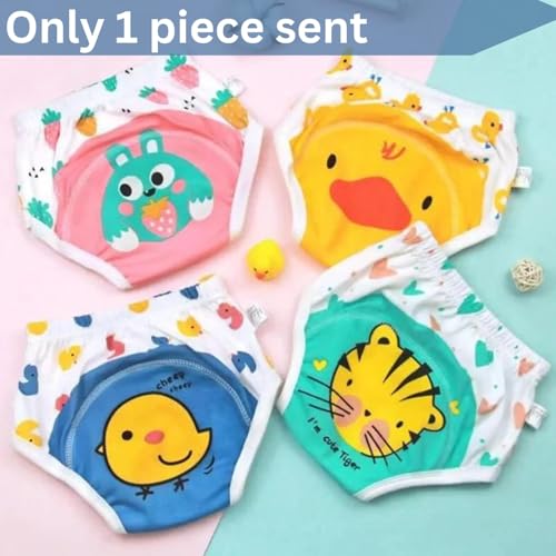 SuNZita® Cotton Toddler Underpants, Waterproof Breathable Underwear for Kids,Side Leakage Proof Reusable Diaper, washable Diapers for Kids 0-3 Yrs - Pack Of 1 (MULTI DESIGN -1, SIZE-SMALL) (S) - Image 2