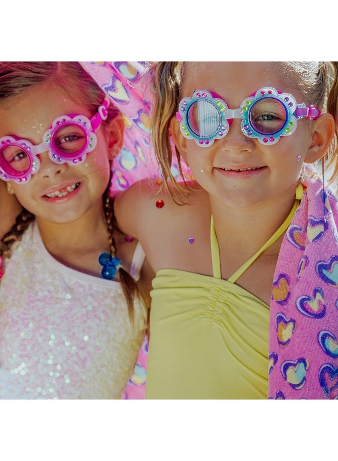 Bling2o Blossom Blue Petals Girl Kids' Swim Goggles - Image 2