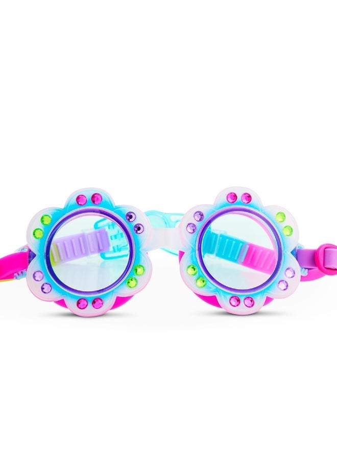 Bling2o Blossom Blue Petals Girl Kids' Swim Goggles - Image 1