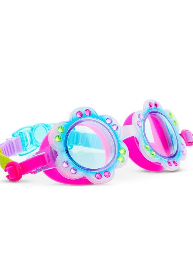 Bling2o Blossom Blue Petals Girl Kids' Swim Goggles - Image 3