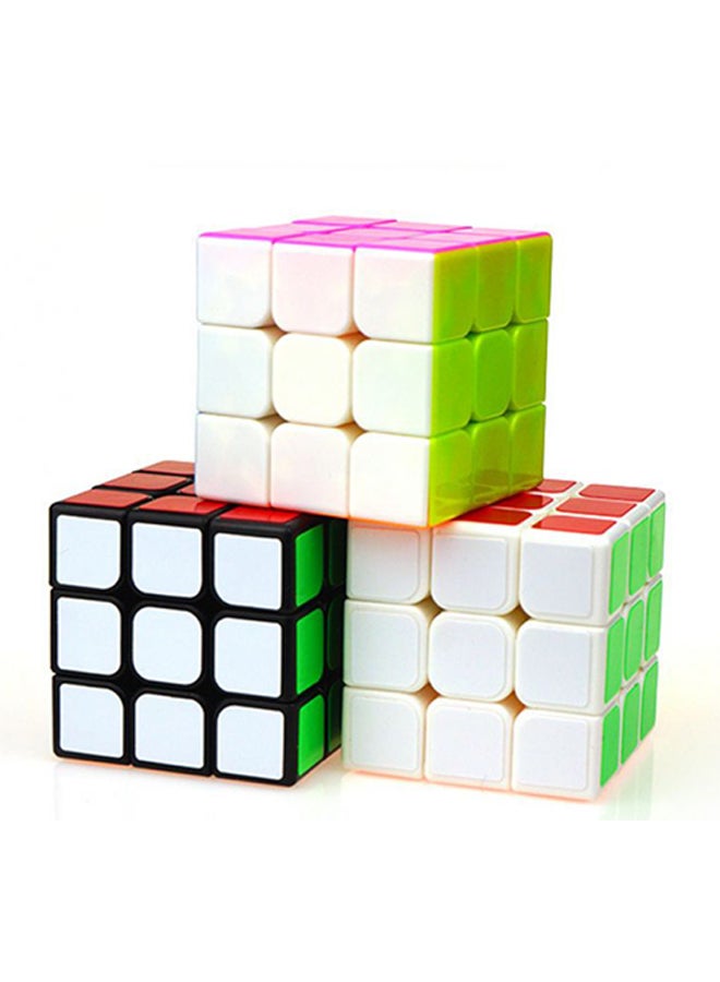 3-Piece Magic Stickerless Rubik's Cube Puzzle Set - Image 3