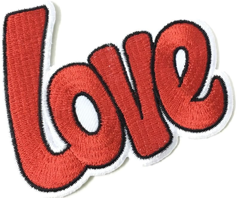 DaSync SYNC Big Love Patch Embroidered Patches for ClothesJeansJacketsBikerBadges for BagsKids Baby School Clothes Dresses Decoration Craft sew stitich on Cloth Paste on Fabric DIY Sweater 1 Piece  - Image 3