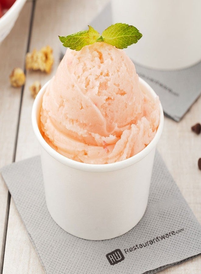 Restaurantware Coppetta 3-Ounce Dessert Cups, 200 Disposable Ice Cream Cups - Lids Sold Separately, Heavy-Duty, White Paper Frozen Yogurt Bowls, For Hot And Cold Foods, Perfect For Gelato Or Mousse - Restaurantware - Image 4