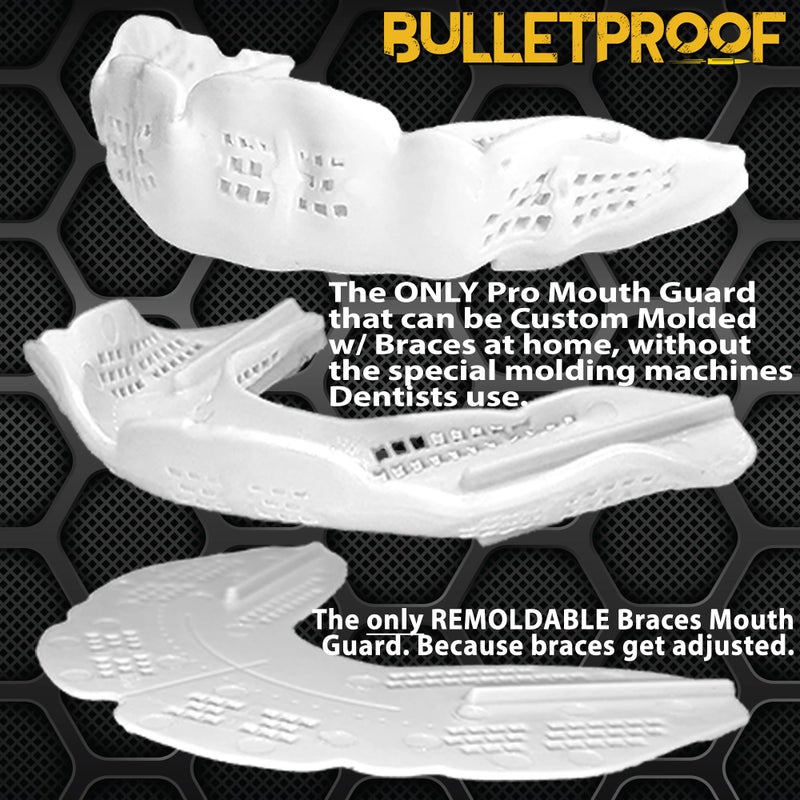 Bulletproof Mouthguards Bulletproof Braces Mouthguard â€“ Worldâ€™s Thinnest & Strongest Sports Mouth Guard for Braces! Basketball Football Lacrosse Wrestling Hockey Rugby BJJ MMA Boxing Mouthpiece â€“ Adult Youth & Kids - Image 3