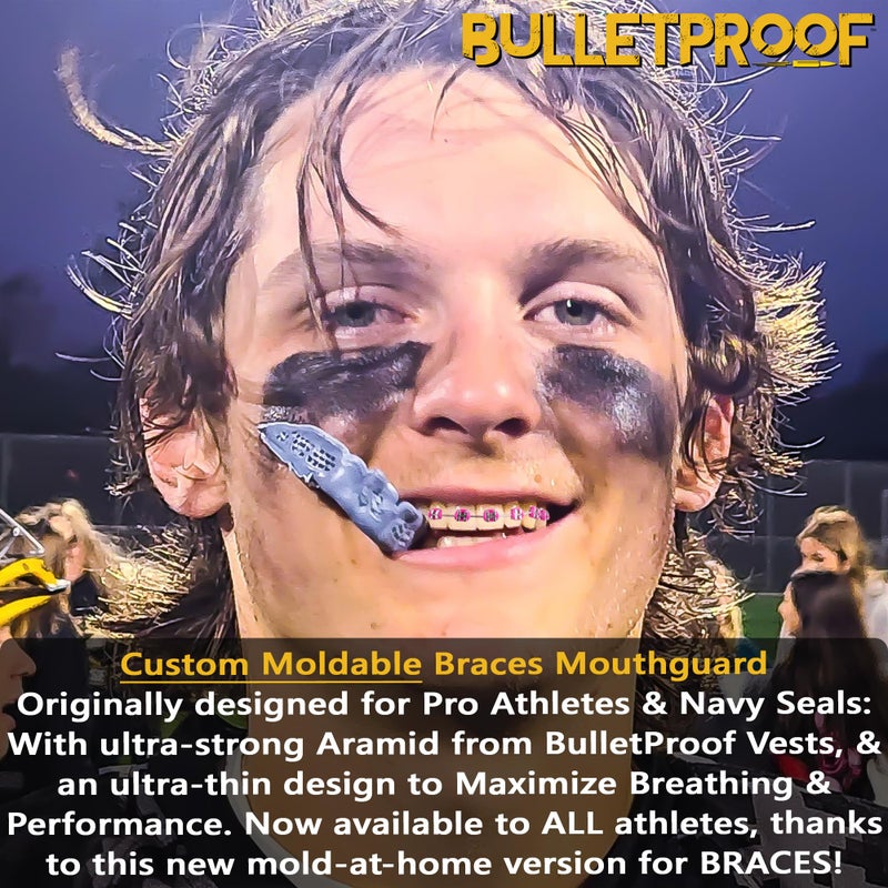 Bulletproof Mouthguards Bulletproof Braces Mouthguard â€“ Worldâ€™s Thinnest & Strongest Sports Mouth Guard for Braces! Basketball Football Lacrosse Wrestling Hockey Rugby BJJ MMA Boxing Mouthpiece â€“ Adult Youth & Kids - Image 2