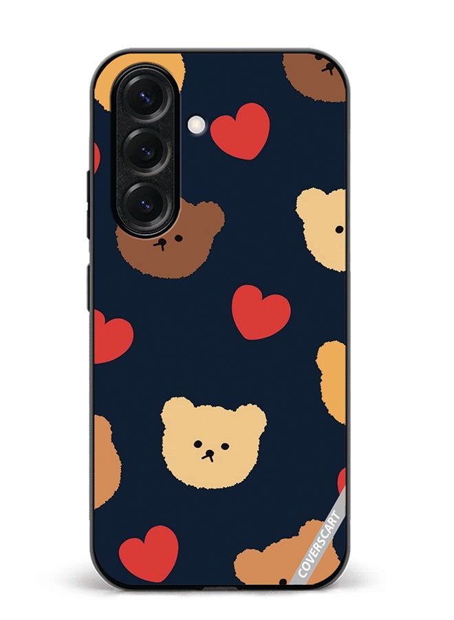 VR CREATIVE Protective Case Cover For Samsung Galaxy S25 Plus Teddy Face Design Multicolour