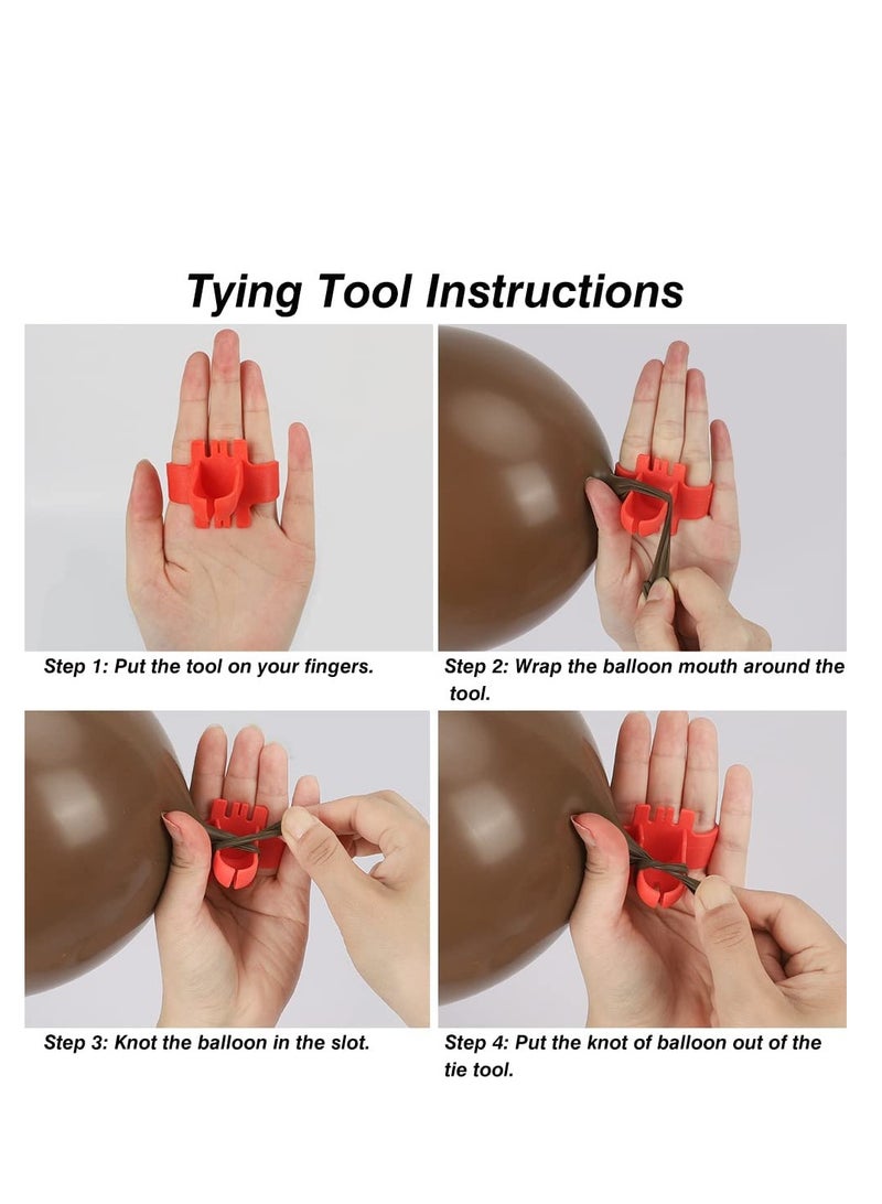 SYOSI 156pcs Brown Coffee Blue Balloon Garland Arch Kit with Boho Brown Nude Blue Balloons Gender Reveal and Birthday Party Decoration - Image 5