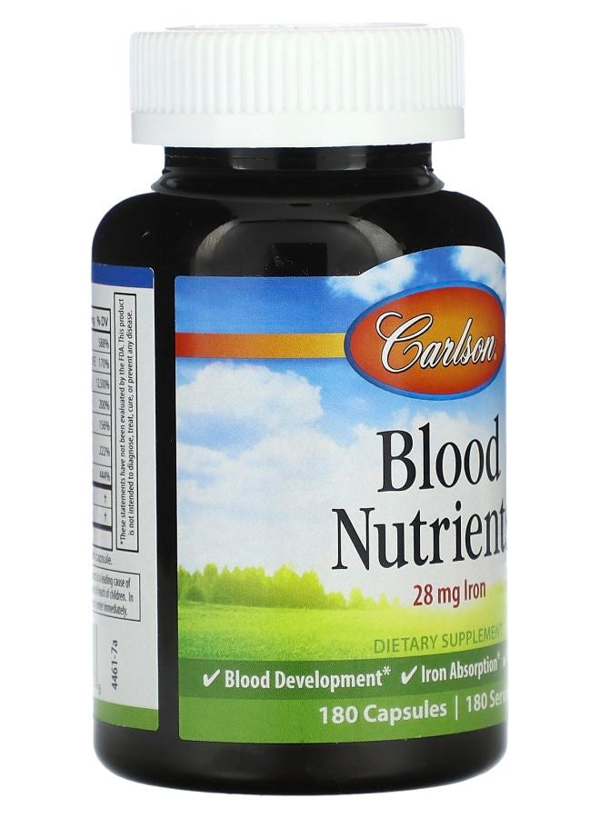 Carlson Blood Nutrients 180 Capsules - Image 2