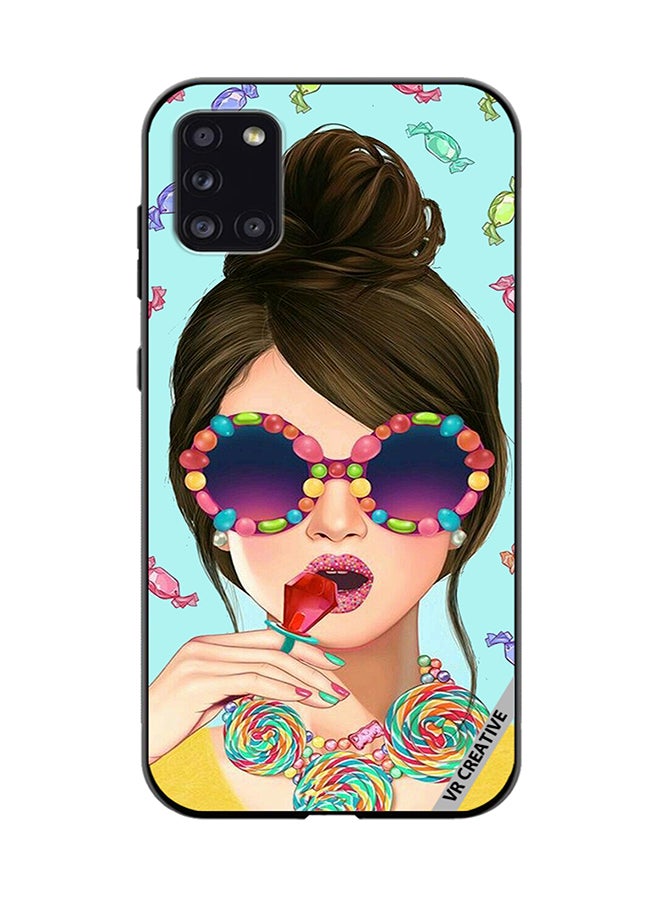 VR CREATIVE Protective Case Cover For Samsung Galaxy A31 Stylish Girl Design Multicolour - Image 1