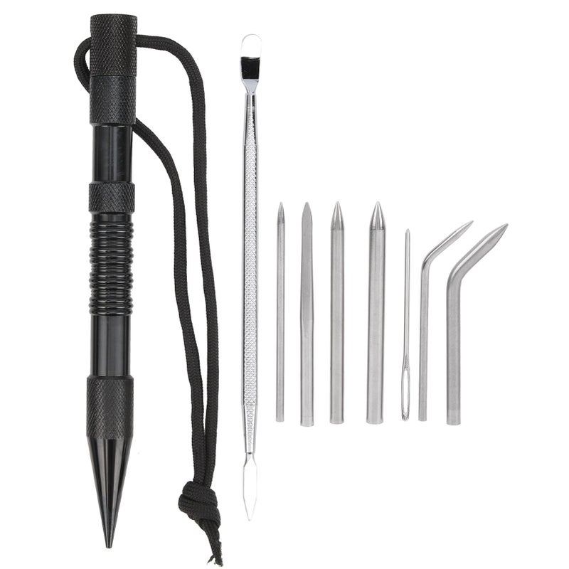 9pcs Stainless Steel Umbrella Rope Needle Set DIY Bracelet Knitting Stitching Needles - Image 3
