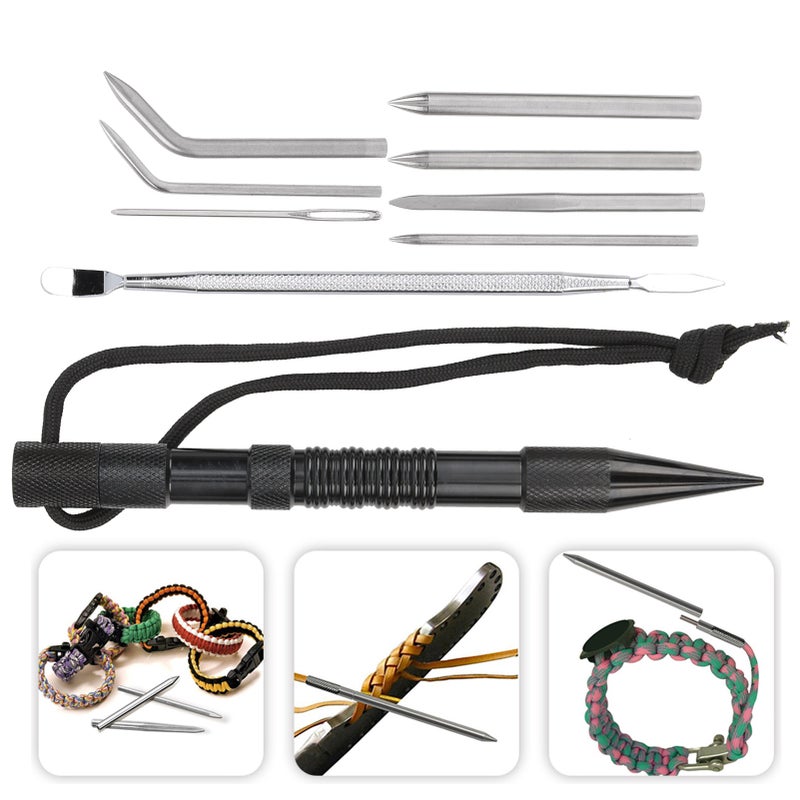9pcs Stainless Steel Umbrella Rope Needle Set DIY Bracelet Knitting Stitching Needles - Image 2