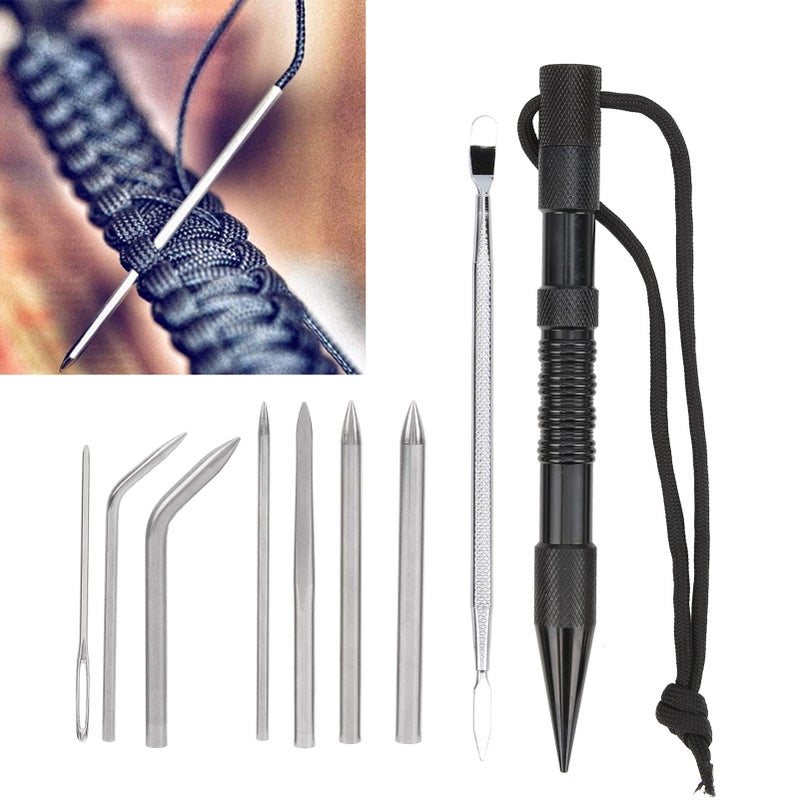 9pcs Stainless Steel Umbrella Rope Needle Set DIY Bracelet Knitting Stitching Needles - Image 4