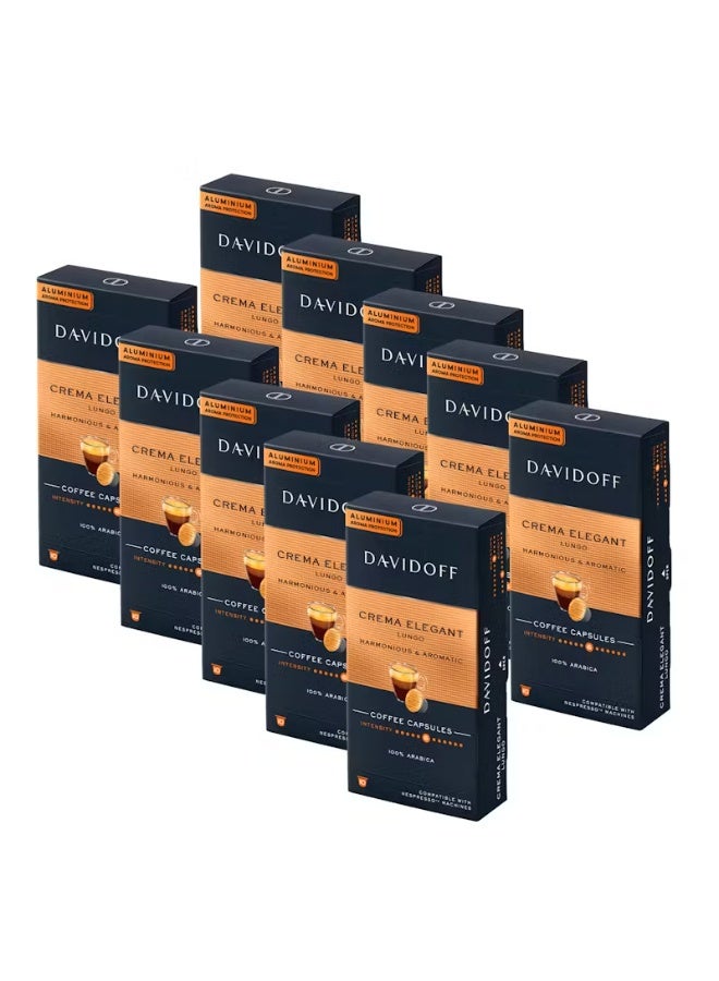 davidoff crema elegant lungo 10*10 = 100 capsules