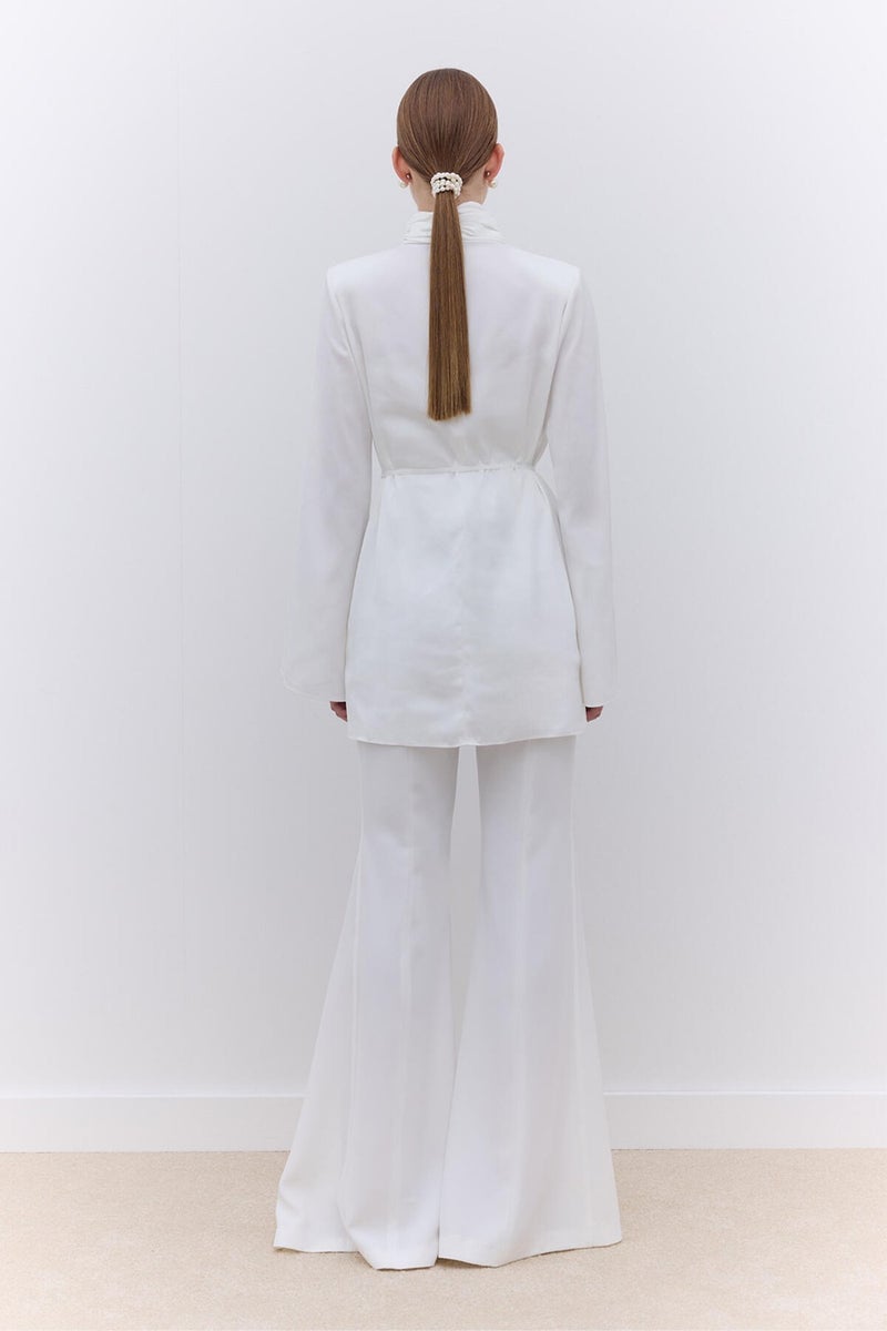 Manuka Satin Wide Sleeve Tunic Ecru  - Image 4