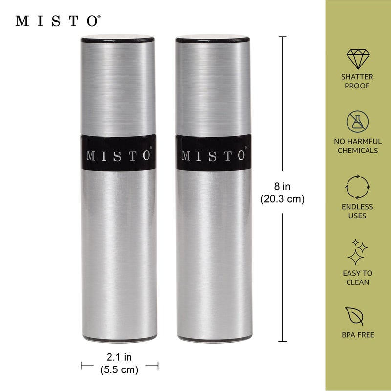 Misto Aluminum Oil Sprayer, Set of 2, Versatile Refillable Aerosol Sprayers for Olive Oil, Vinegar, Lemon Juice, Dressings, and More, Ideal for Cooking, BBQ, and Air Fryers - Image 5