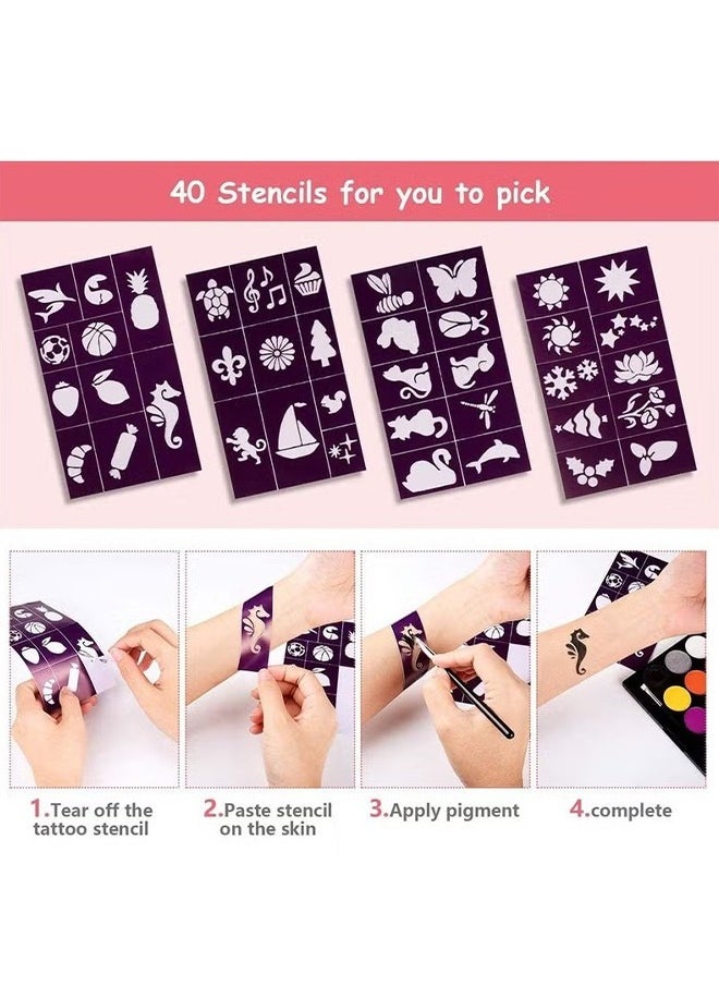 GOOD DEAL Face Paint Kit for Kids, Professional Nontoxic Face Paint 15 Colors Kit with 2 Brushes, Body Makeup Paint Hypoallergenic Water Based Paints for Party Cosplay  - Image 4