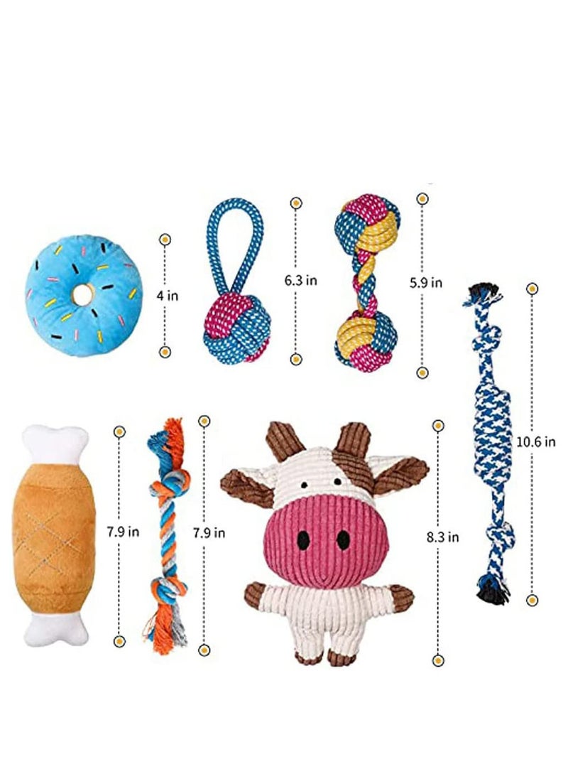 Pet Puppy Toys Gift Set for Small Dogs, 7 Pack Small Dog Toys Cat Toys, Cute Squeaky Dog Toys, Durable Puppy Teething Toys, Rope Toys Puppy Chew Toys - pzsku/Z8F3276E96FFE56D43228Z/45/_/1670383546/8e6b02ae-d4a1-4ba8-be60-a61513399a0d