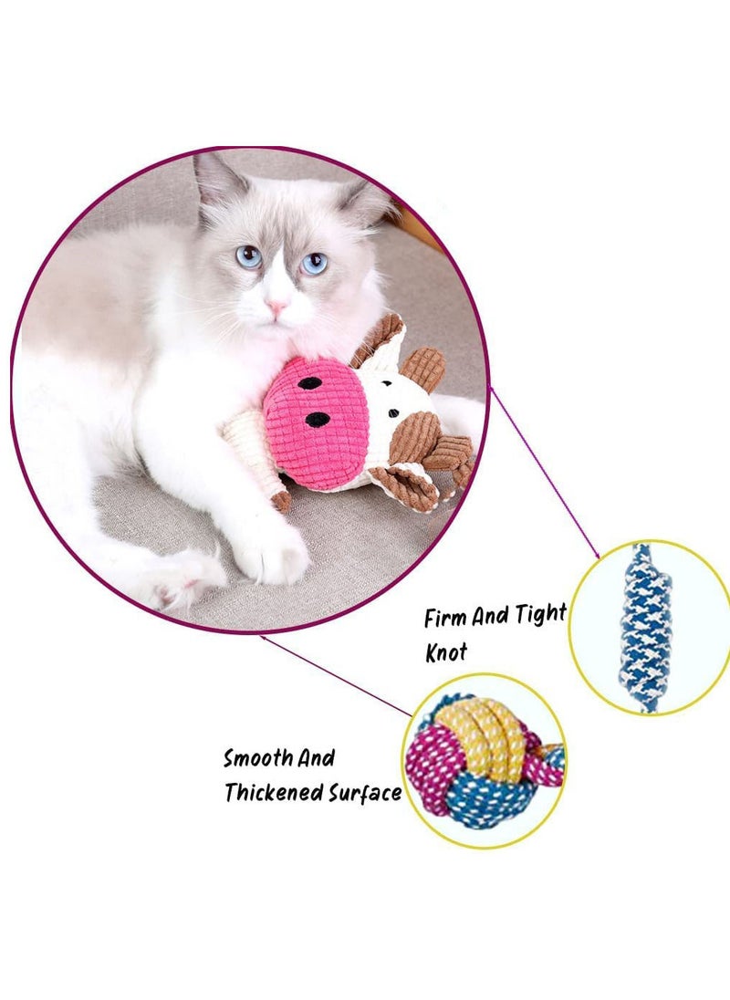 MissTiara Pet Puppy Toys Gift Set for Small Dogs, 7 Pack Small Dog Toys Cat Toys, Cute Squeaky Dog Toys, Durable Puppy Teething Toys, Rope Toys Puppy Chew Toys  - Image 3
