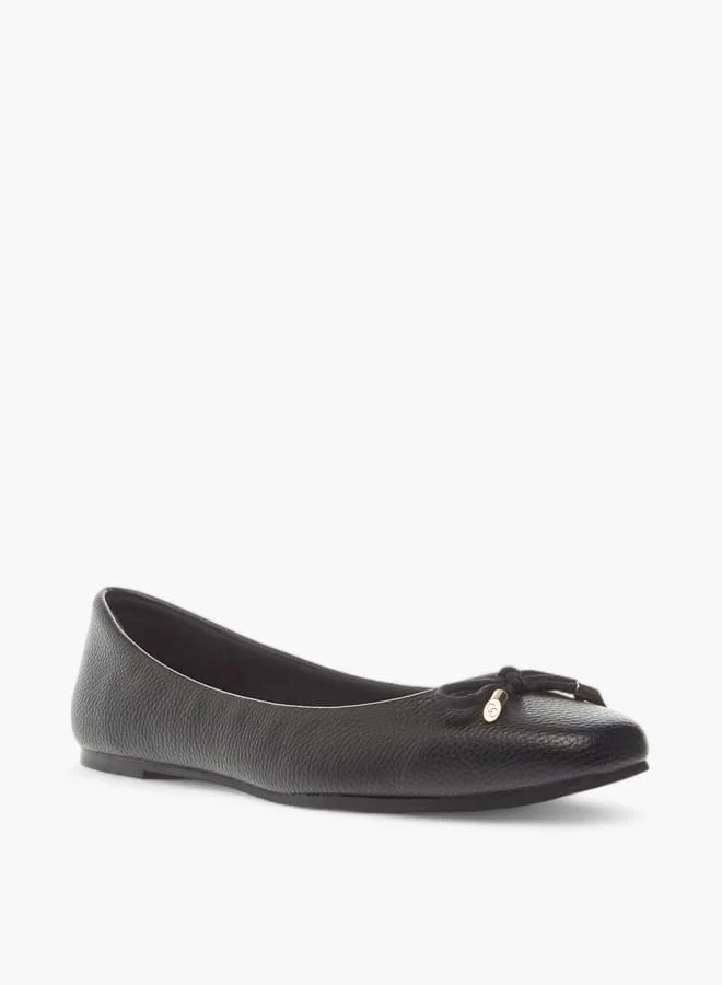 Celeste Womens Bow Accent Slip-On Ballerina Shoes