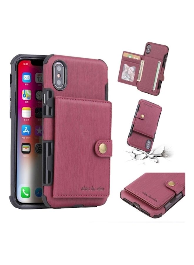 NIBEMINENT Protective Case Cover For iPhone Xs Max Maroon - Image 2