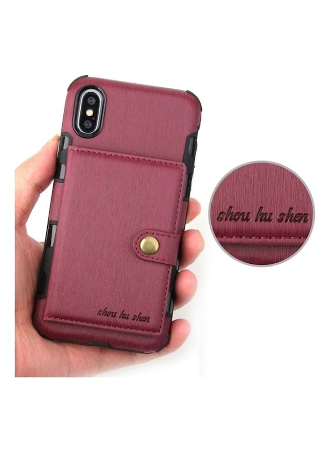 NIBEMINENT Protective Case Cover For iPhone Xs Max Maroon - Image 5