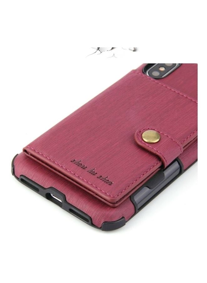 NIBEMINENT Protective Case Cover For iPhone Xs Max Maroon - Image 4