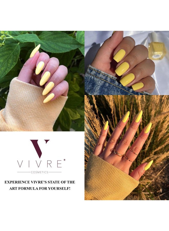 V VIVRE Nail Polish, Quick Dry and Shiny Halal Nail Polish For Girls, Vegan and Non Toxic Nail Polish For Women, Long Lasting, Certified Breathable and Water Permeable - Going Bananas  - Image 5