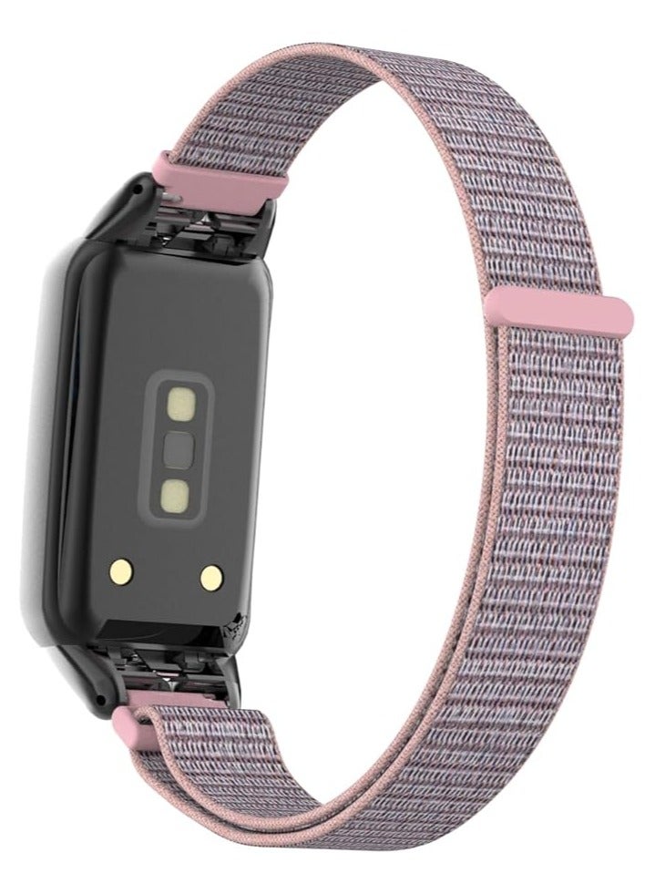 Nylon Band for Honor Band 6/Huawei Band 6 Pro/Huawei Band 6,Nylon Watch Strap Sport Wristband Soft Replacement Watch Strap Adjusable Wrist for Women Men (Pink) - Image 4