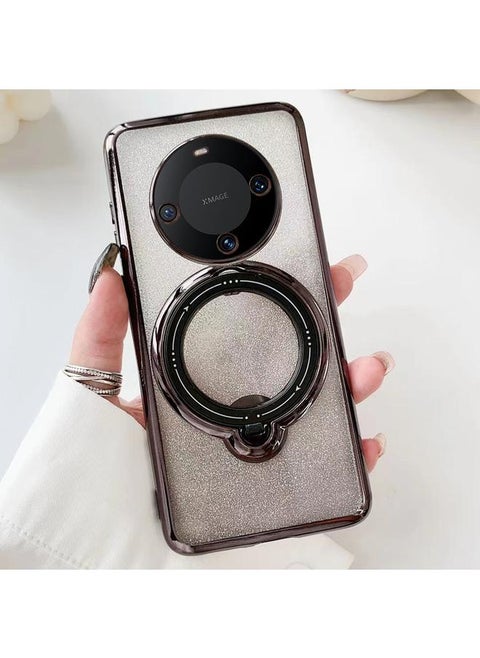 Case For Huawei Mate 60 Rotation MagSafe Holder Gradient Glitter TPU Phone Case