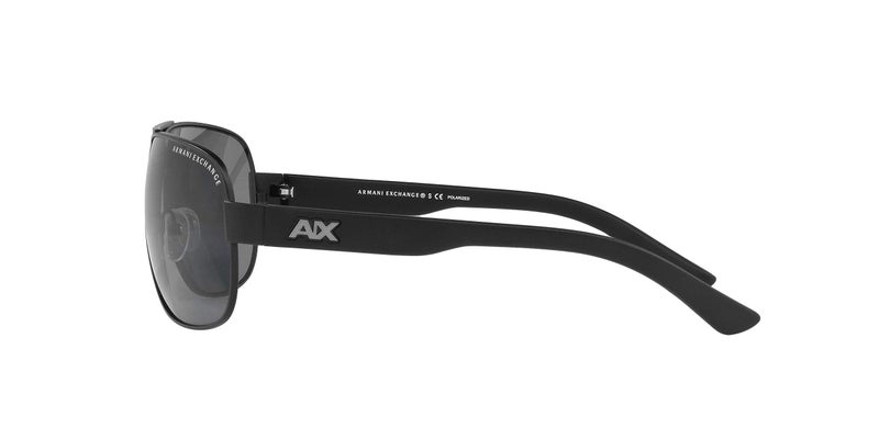 Armani Exchange نظارات شمسية مستطيلة للرجال من A|X ARMANI EXCHANGE AX2012S، أسود غير لامع/رمادي مت polarized، 62 مم - Image 2