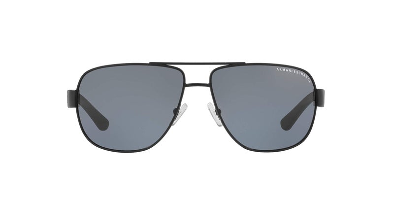 Armani Exchange نظارات شمسية مستطيلة للرجال من A|X ARMANI EXCHANGE AX2012S، أسود غير لامع/رمادي مت polarized، 62 مم - Image 3
