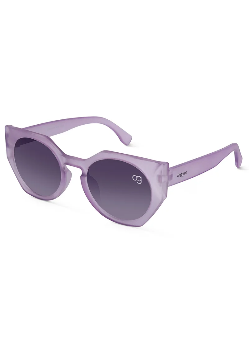 Woggles Brightflare Purple Round Kids Sunglasses