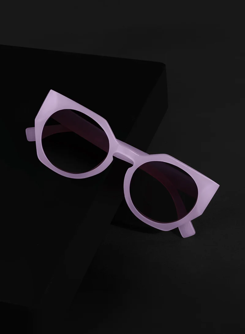 Woggles Brightflare Purple Round Kids Sunglasses