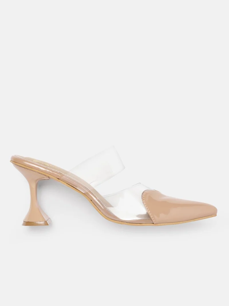 ZORIWORLD Nude Amor Nude Heart Heels for Elegant Evening - Women High Heels, 3 Inch Block Heel for Women | Best Price UAE